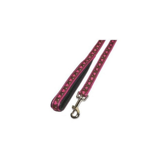 Rosewood Pink Heart Dog Lead 1.2m x 2cm Rosewood
