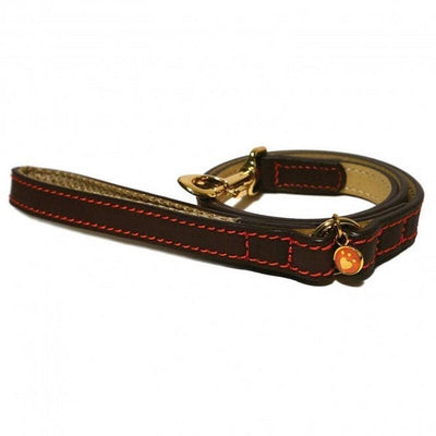 Rosewood Lux Leather Brown Dog Lead 102 x 2cm Rosewood
