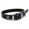 Rosewood Lux Leather Black Dog Collar 25 - 35cm