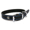 Rosewood Lux Leather Black Dog Collar 35 - 45cm