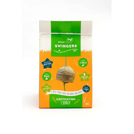 Silvermoor Swingers Captivating Carrot Grass Ball Treat Silvermoor