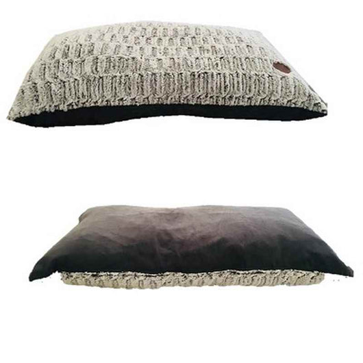 Snug & Cosy Novara Grey Lounger Dog Mattress 90 x 60cm Snug & Cosy