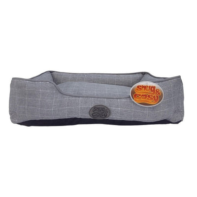Snug & Cosy Grey Square Check Dog Bed 106cm Snug & Cosy