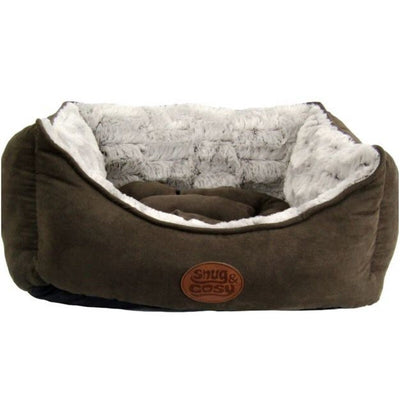 Snug & Cosy Novara Brown Rectangle Bed 76cm Snug & Cosy