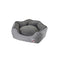 Snug & Cosy Bolster Plain Grey Oval Bed 92cm