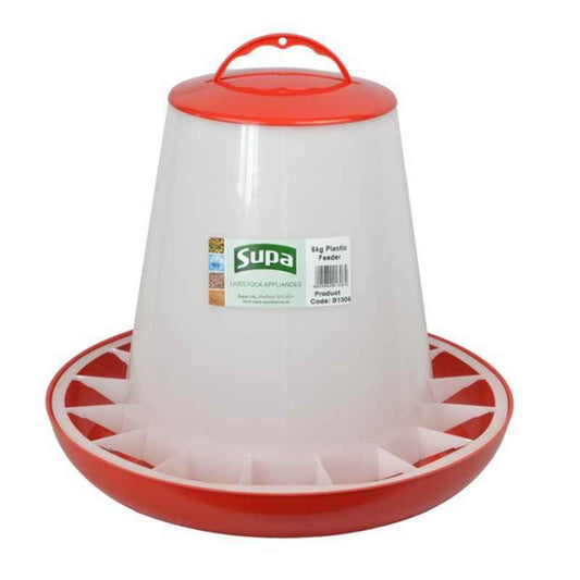 Supa Red & White Poultry Feeder 6kg x 3 Supa
