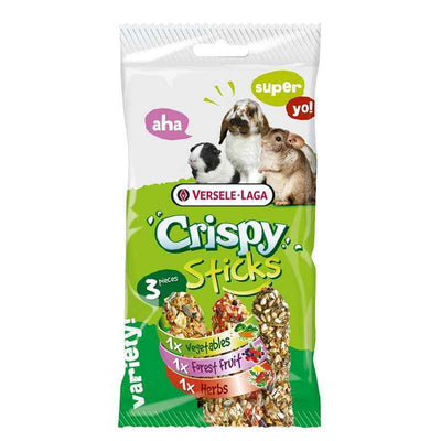 Versele Laga Crispy Sticks Triple Variety Herbivores 165g x 8 Versele Laga