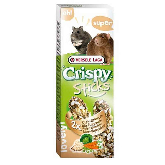 Versele Laga Crispy Sticks Hamster & Rat Rice & Vegetables 110g x 8 Versele Laga Crispy