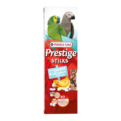 Versele Laga Prestige Sticks Parrots with Banana & Coconut Topping 140g x 8 Versele Laga Prestige