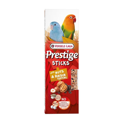 Versele Laga Prestige Sticks Small Parrots with Nuts & Raisin Topping 60g x 10 Versele Laga Prestige