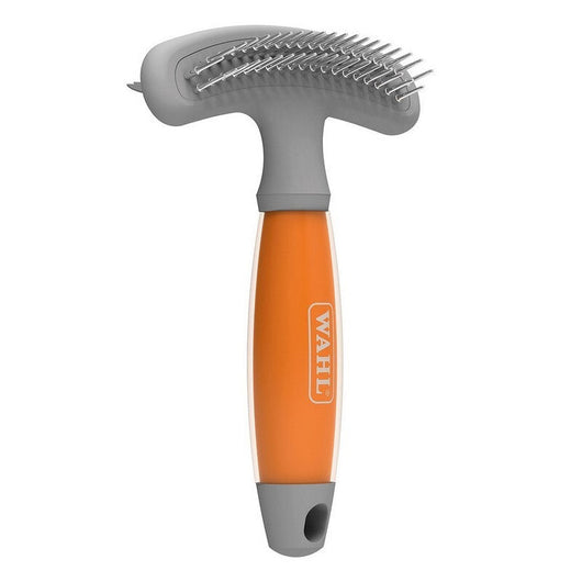 Wahl Double Row Rake & Shedding Blade with Orange Gel Handle Wahl