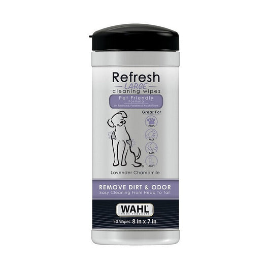 Wahl Dog Refresh Cleaning Wipes Lavender Chamomile x 50 Wipes Wahl