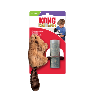 KONG Cat Refillable Catnip Beaver (17cm) - UK9 Petcare