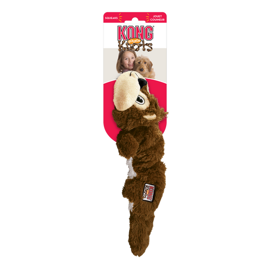 KONG Scrunch Knots Squirrel Small/Medium (25.4cm) - UK9 Petcare