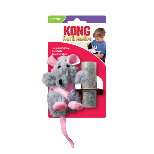 KONG Cat Refillable Catnip Rat (16cm) - UK9 Petcare