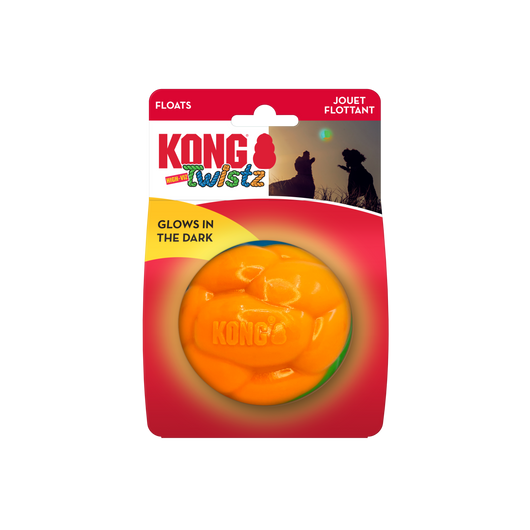 KONG Twistz High-Viz Ball Lg - UK9 Petcare