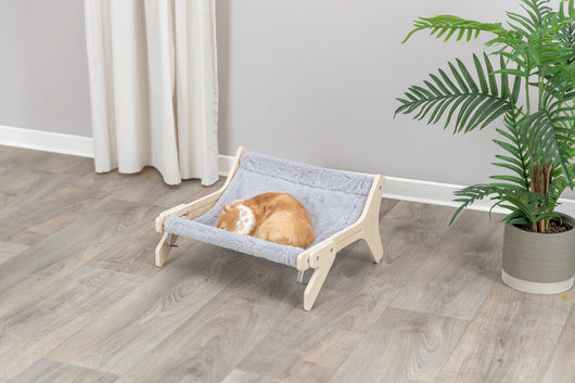 Trixie Cat Hammock, Untreated Wood, 47 x 24 x 38cm, Grey