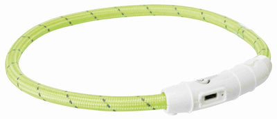 Trixie Flash Light Ring USB, L-XL 65cm/7mm, Green