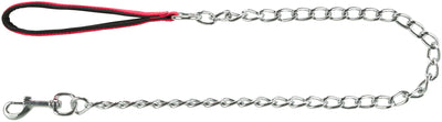 Trixie Chain Lead with Hand Loop, 1m/4mm, Red