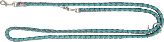Trixie Cavo Adjustable Lead, S-M 2m/12mm, Aqua/Graphite