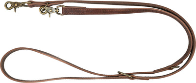 Trixie Rustic Fat Leather Adjustable Lead, XS-S 2m/12mm, Dark Brown
