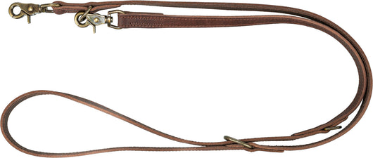 Trixie Rustic Fat Leather Adjustable Lead, XS-S 2m/12mm, Dark Brown