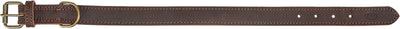 Trixie Rustic Greased Leather Collar, L-XL 57-66cm/30mm, Dark Brown