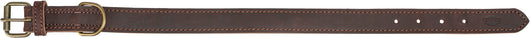 Trixie Rustic Greased Leather Collar, L-XL 57-66cm/30mm, Dark Brown