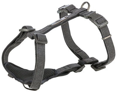 Trixie CityStyle Cotton H-Harness, L-XL 75-120cm/25mm, Black