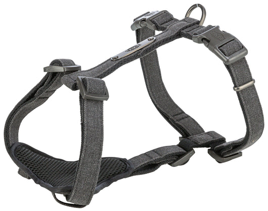 Trixie CityStyle Cotton H-Harness, L-XL 75-120cm/25mm, Black