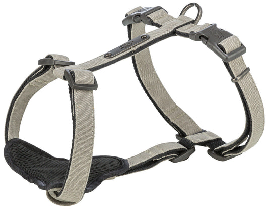 Trixie CityStyle Cotton H-Harness, S-M 42-60cm/15mm, Light Grey