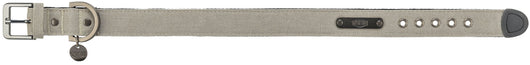 Trixie CityStyle Extra Wide Cotton Collar, S-M 30-37cm/25mm, Light Grey