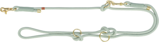 Trixie Soft Rope Adjustable Lead, M-L 2m/10mm, Sage/Mint