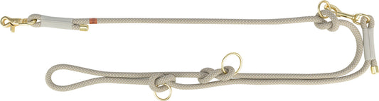 Trixie Soft Rope Adjustable Lead, M-L 2m/10mm, Grey/Light Grey