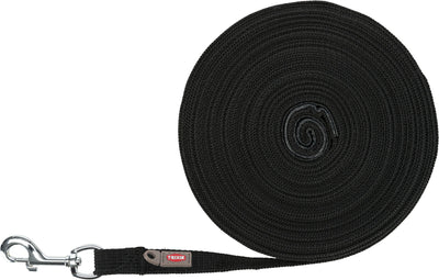 Trixie Tracking Lead, Flat Strap, 15m/20mm, Black