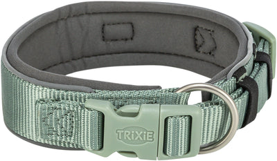 Trixie Premium Extra Wide Collar, XS-S 27-35cm/25mm, Sage/Graphite