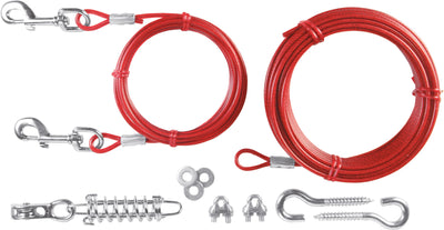 Trixie Tie-Out Cable with Pulley, 15m, Red