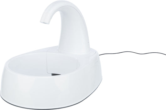 Trixie Curved Stream Drinking Fountain, Plastic, 2.5L/25 x 24.5 x 35cm, White