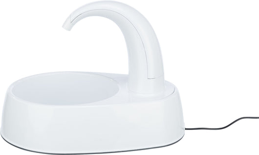 Trixie Curved Stream Drinking Fountain, Plastic, 2.5L/25 x 24.5 x 35cm, White