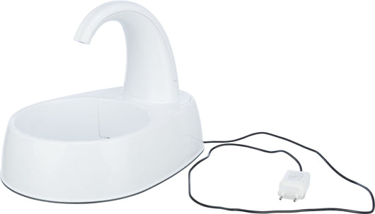 Trixie Curved Stream Drinking Fountain, Plastic, 2.5L/25 x 24.5 x 35cm, White