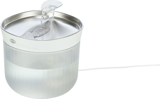 Trixie Aqua Clear Dog Drinking Fountain, Stainless Steel Bowl, 2.5L