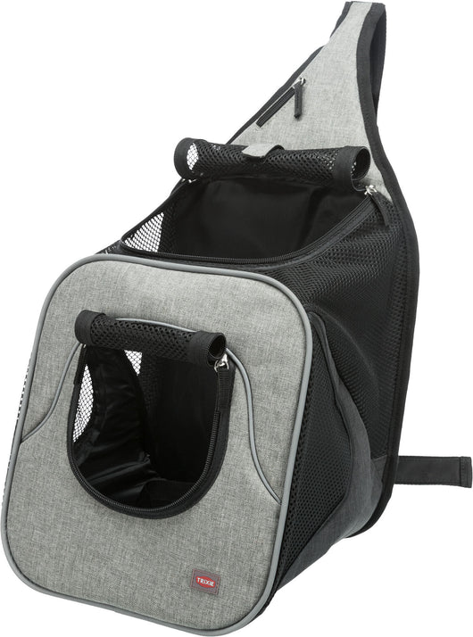 Trixie Savina Front Carrier Dog Bag, 30 x 33 x 26cm, Black/Grey