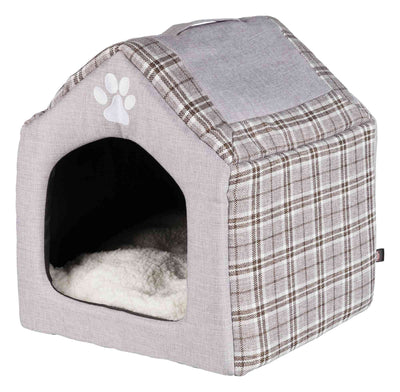 Trixie Silas Cuddly Cave, 40 x 45 x 40cm, Grey/Cream