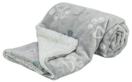 Trixie Jimmy Soft Plush Blanket, 100 x 70cm, Light Grey