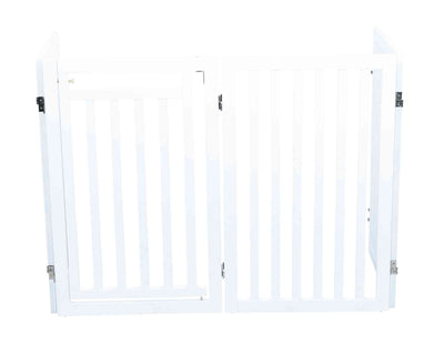 Trixie Dog Barrier with Door, 4 Parts, 60-160 x 81cm, White