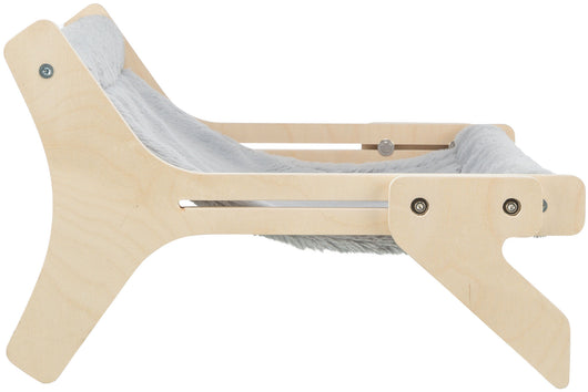 Trixie Cat Hammock, Untreated Wood, 47 x 24 x 38cm, Grey