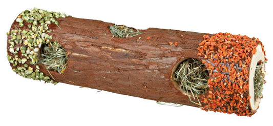 Trixie Wooden Tunnel with Hay & Marigold Petals, 30cm, 35g