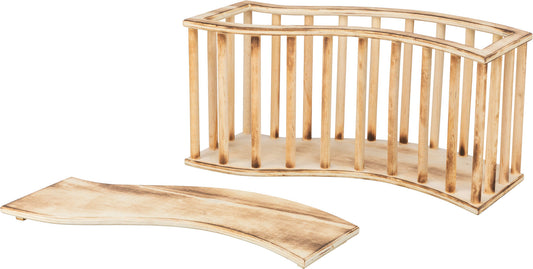 Trixie Hay Manger with Lid, Flamed Wood, 37 x 19 x 13cm