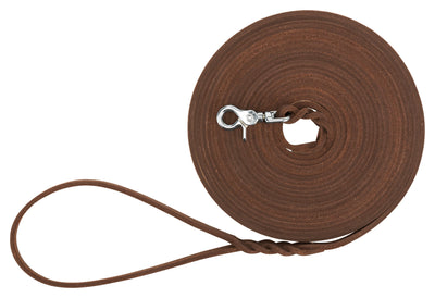 Trixie Rustic Fatleather Tracking Lead, S-M 10m/8mm, Dark Brown