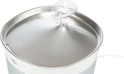 Trixie Aqua Clear Dog Drinking Fountain, Stainless Steel Bowl, 2.5L
